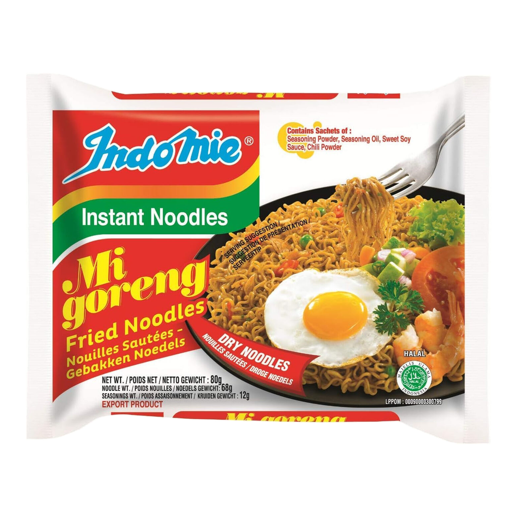 INDOMIE Mi Goreng Nouilles Instantanées sautées au wok 80 g