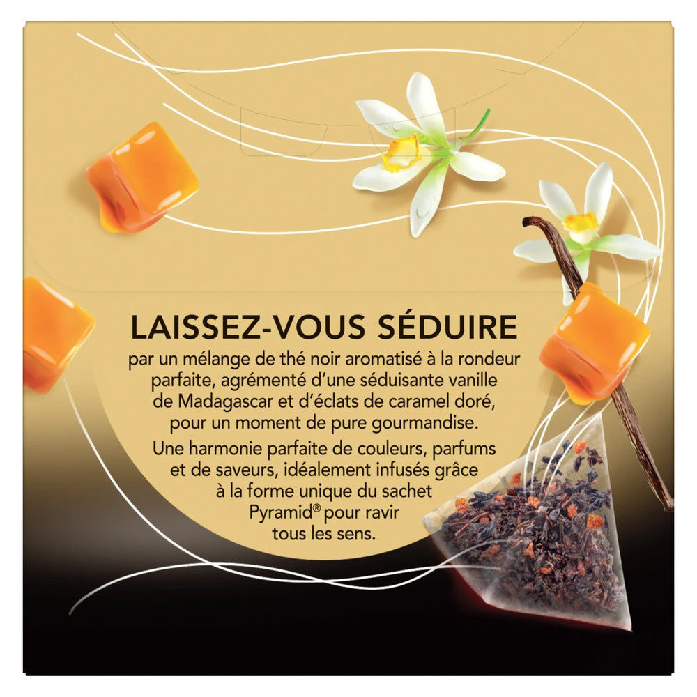Lipton Thé noir Vanille Caramel, 20 sachets, 34 g