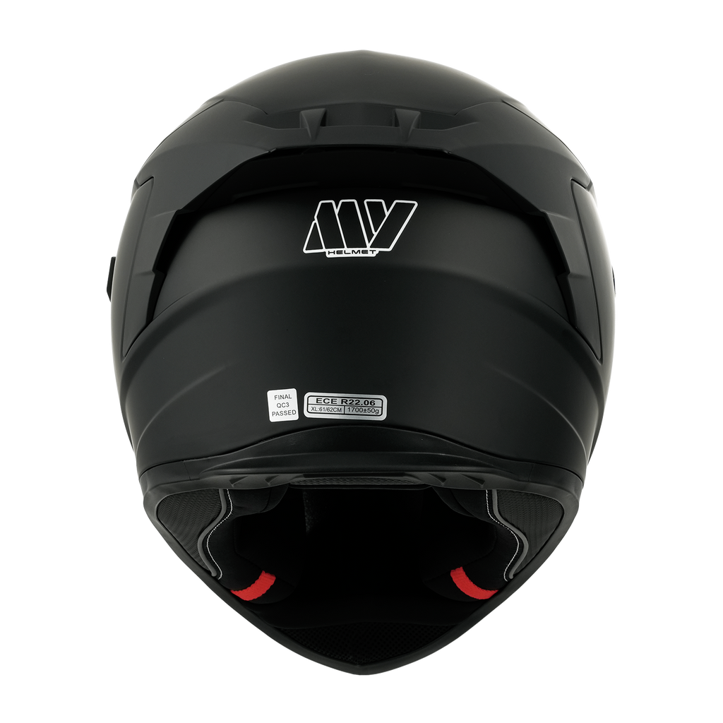 MY-936 Casque de moto intégral, avec visière solaire, approuvé ECE 22.06, unisexe pour hommes et femmes, noir mat, taille XXL