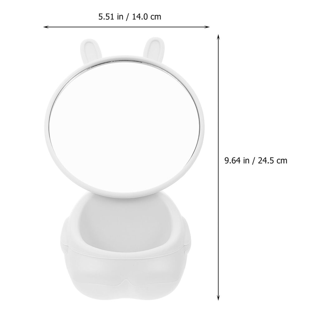 Sunluxy JY05 Miroir de table en acier inoxydable et ABS - Blanc