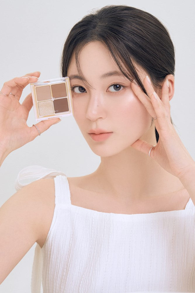 rom&nd Palette de fards à paupières Mieux que les yeux N01 Fleur de saule séchée 7g