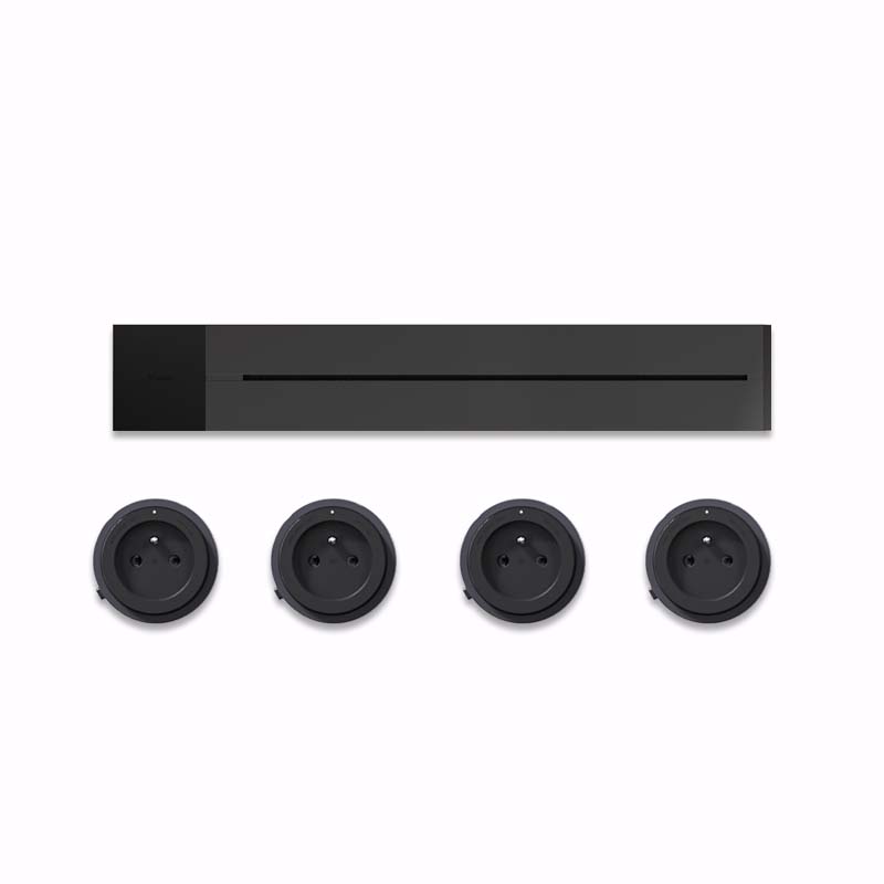 GONEO Rail de prises mural 500 mm noir