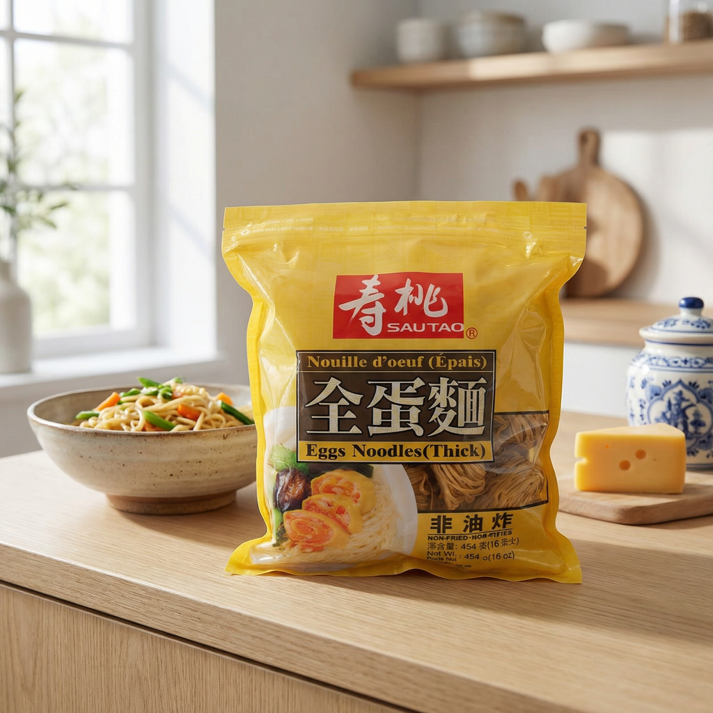 Sau Tao Boulettes de nouilles grossières Shoutao en sachet 454 g