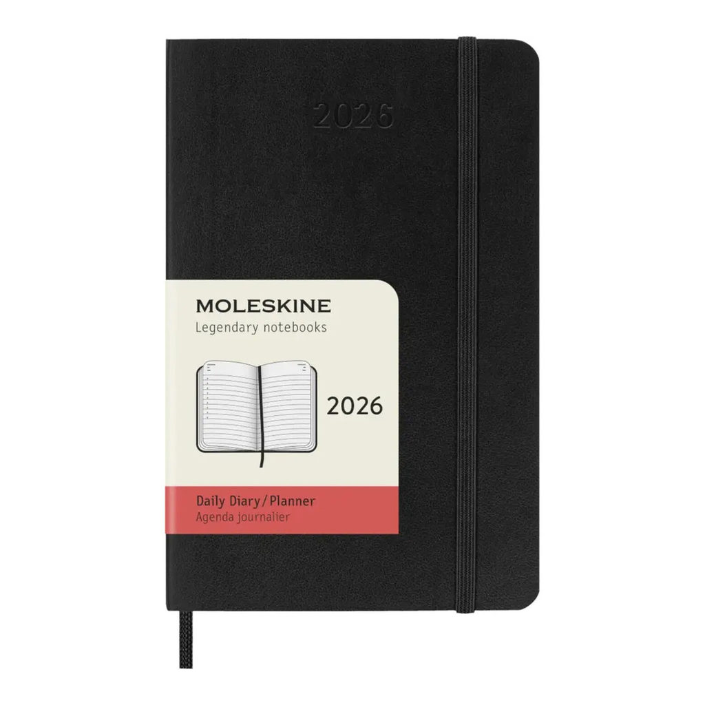 MOLESKINE Agenda Journalier 12 Mois Souple Grand Format Noir