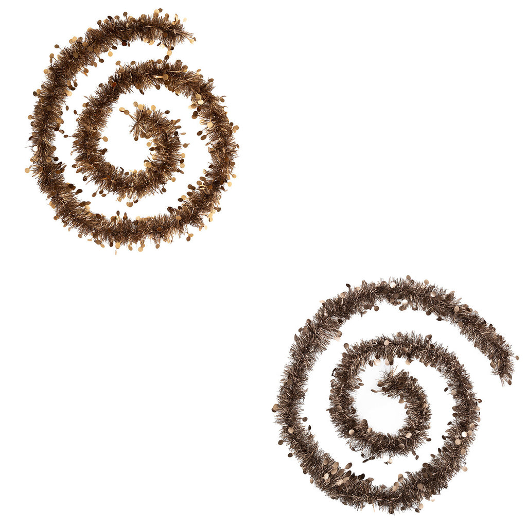 Atmosphera Guirlande estampée 10 cm x 2 m 4 plis bronze