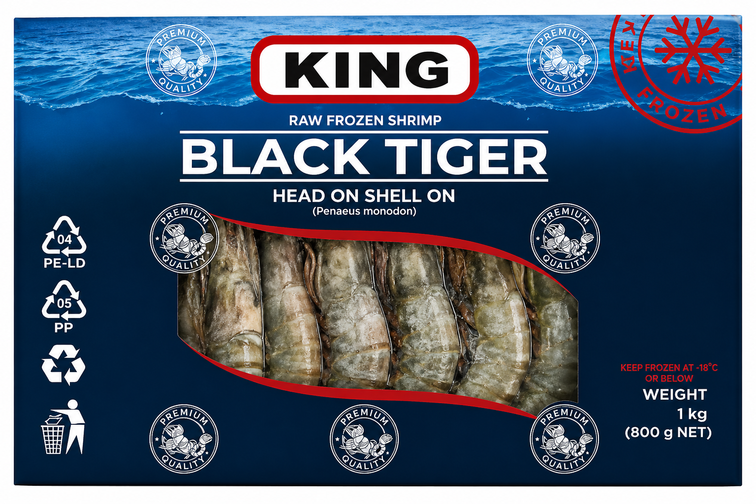 Crevettes Black Tiger 16/20 - 1 kg