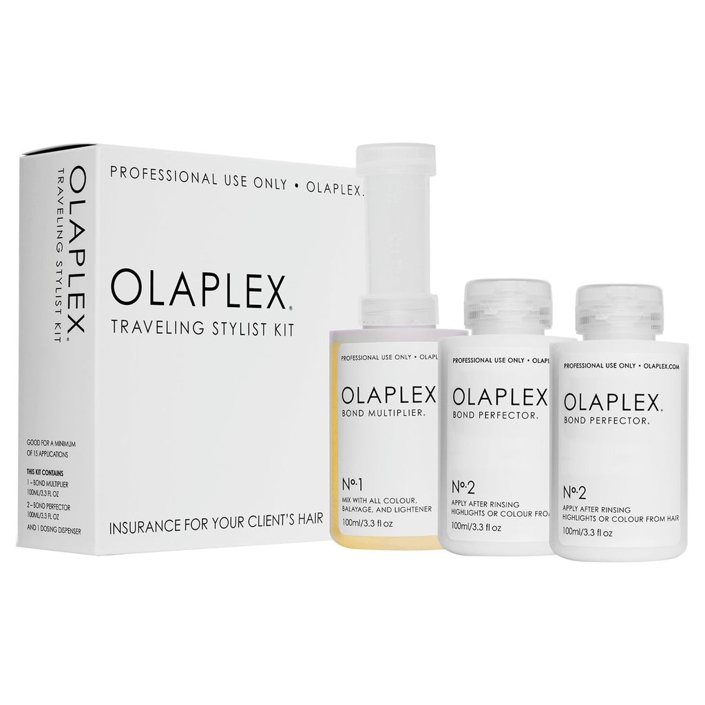 Olaplex Kit de voyage pour coiffeur (N°1 Multiplicateur de liaisons 100 ml + N°2 Perfecteur de liaisons 100 ml x 2)