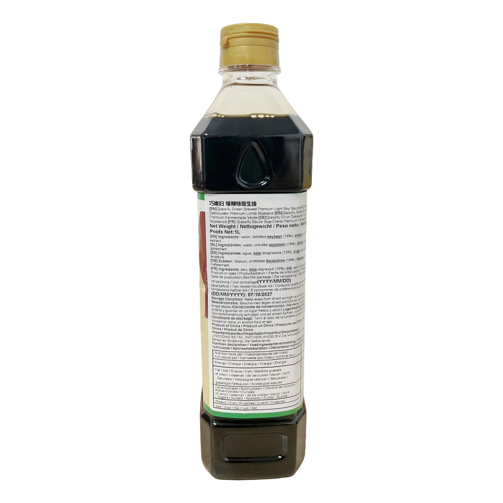 Qiao Xifu Sauce soja claire premium Brassage vert 1 L