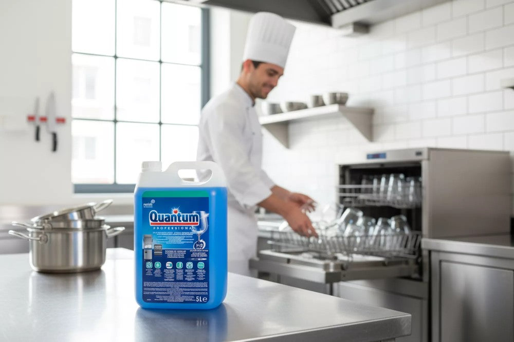 QUANTUM Liquide de rinçage lave-vaisselle professionnel brillance sans traces séchage rapide 5 L