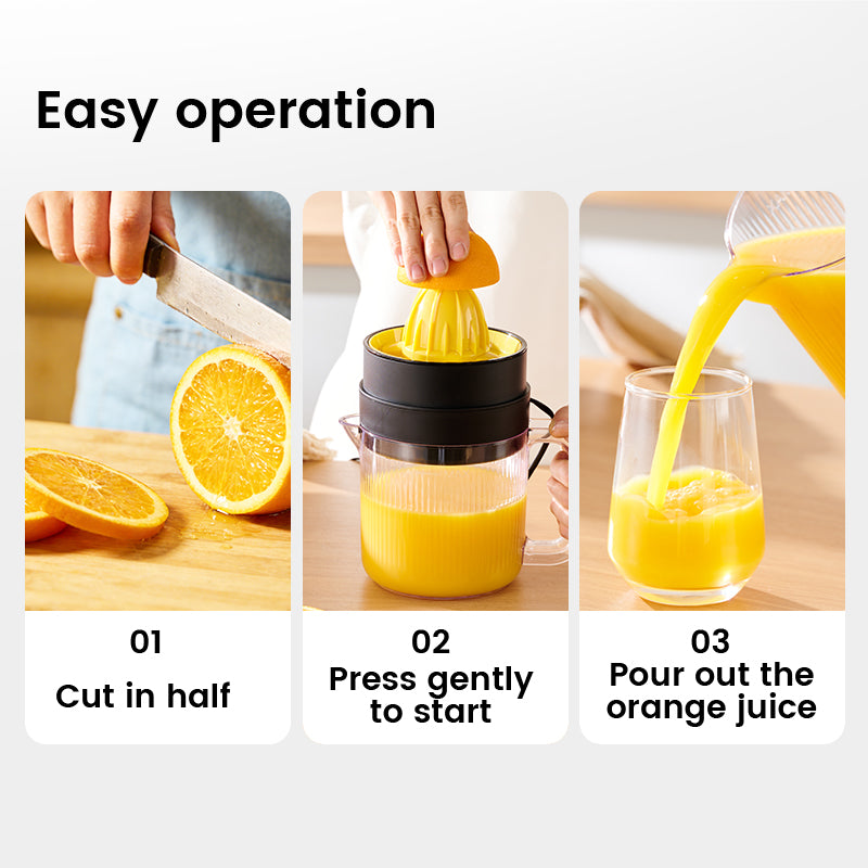 ochama Presse-Agrumes Électrique, Presse-Orange Semi-Automatique, Extracteur de Jus 1,4L Grande Capacité 30W pour la Maison, Oranges Citrons Agrumes