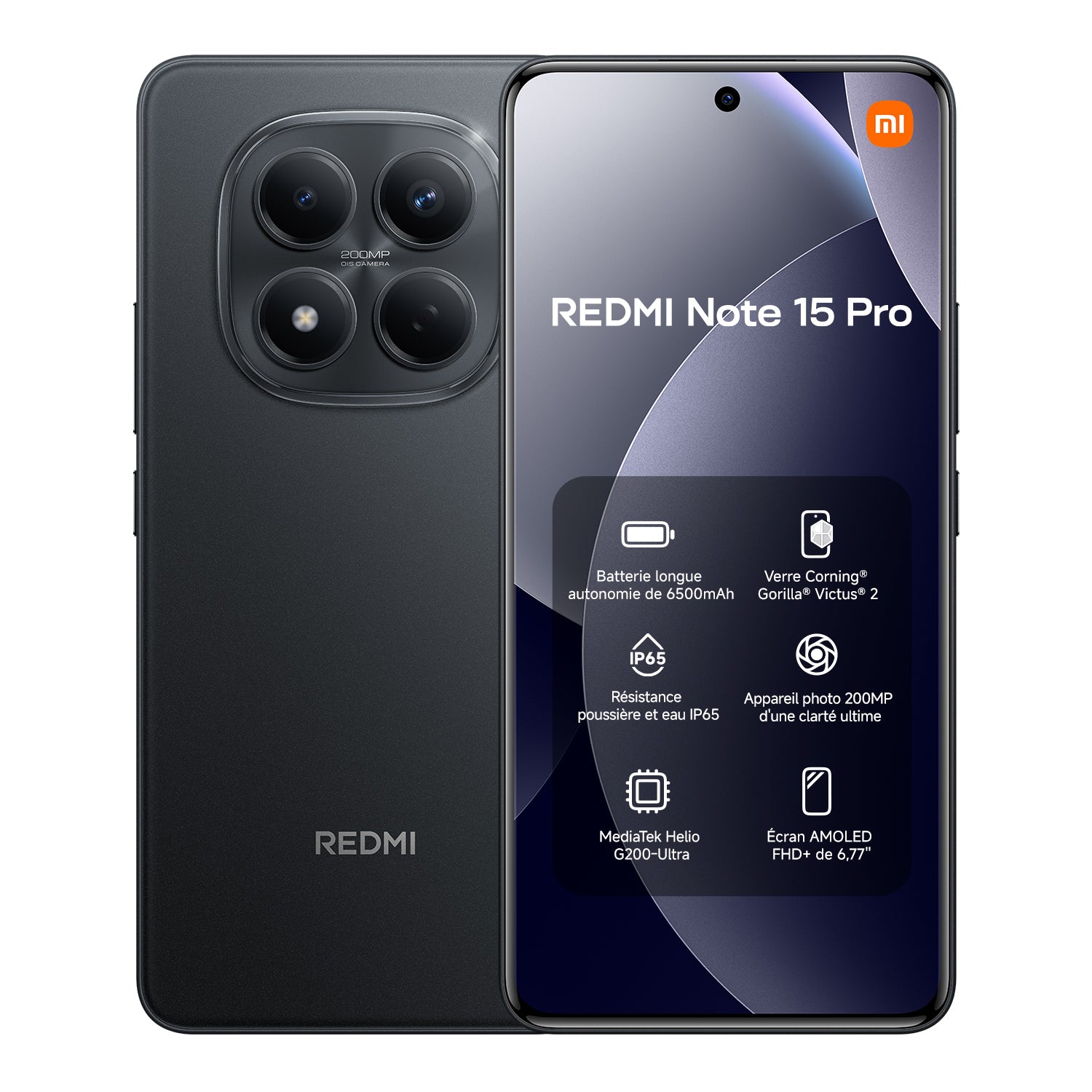 REDMI Note 15 Pro Noir 12 Go RAM 512 Go ROM Double SIM, NFC