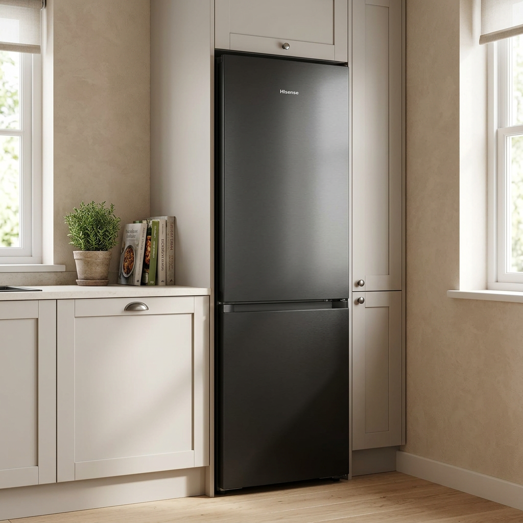 Hisense RB3K330SAFC Réfrigérateur-congélateur, Pose libre, Capacité 330 litres, 35 dB