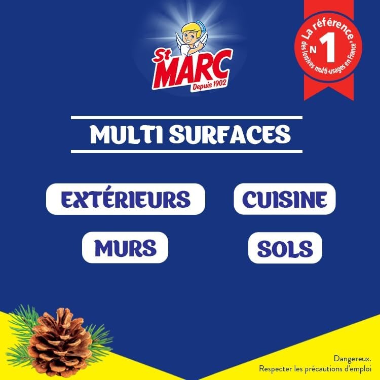 St Marc Poudre Nettoyante Multi-Usages à la Résine de Pin 1,4 kg