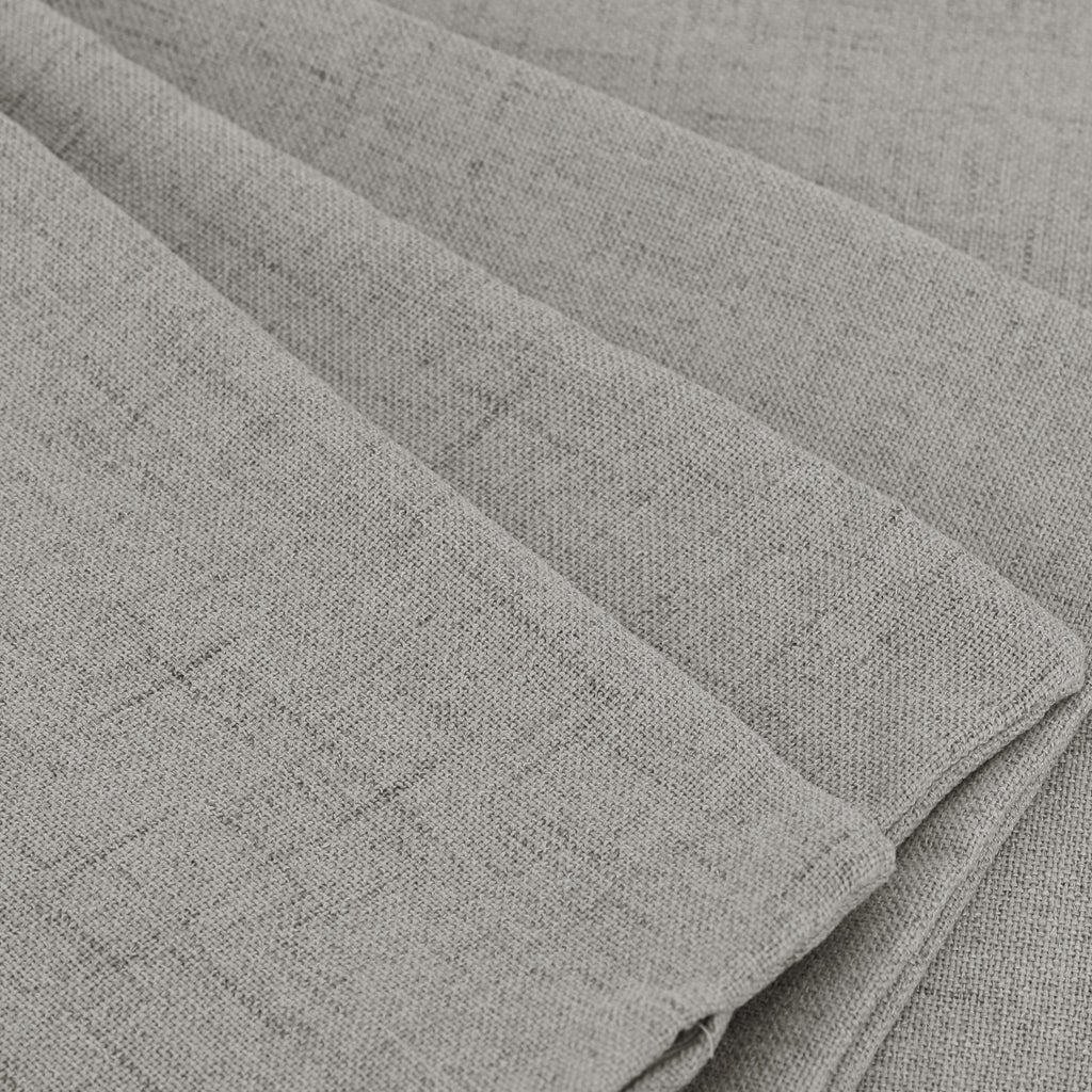 Deconovo Housse de coussin en tissu aspect lin, gris clair, 50 x 50 cm, 1 pièce