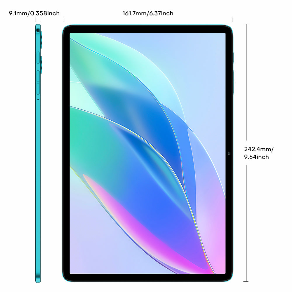 TECLAST P33 Tablette Android 15 Écran IPS 10,1 pouces RAM 9 Go Stockage 64 Go Ensemble 11 pièces Étui de protection et clavier