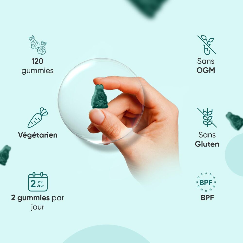 Weightworld Gommes à la biotine pour cheveux, peau et ongles 5000 µg 120 gommes