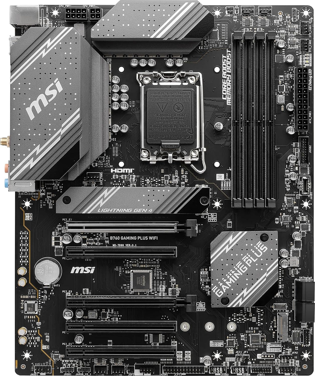 MSI B760M GAMING PLUS WIFI Carte mère Intel B760 LGA 1700 micro ATX