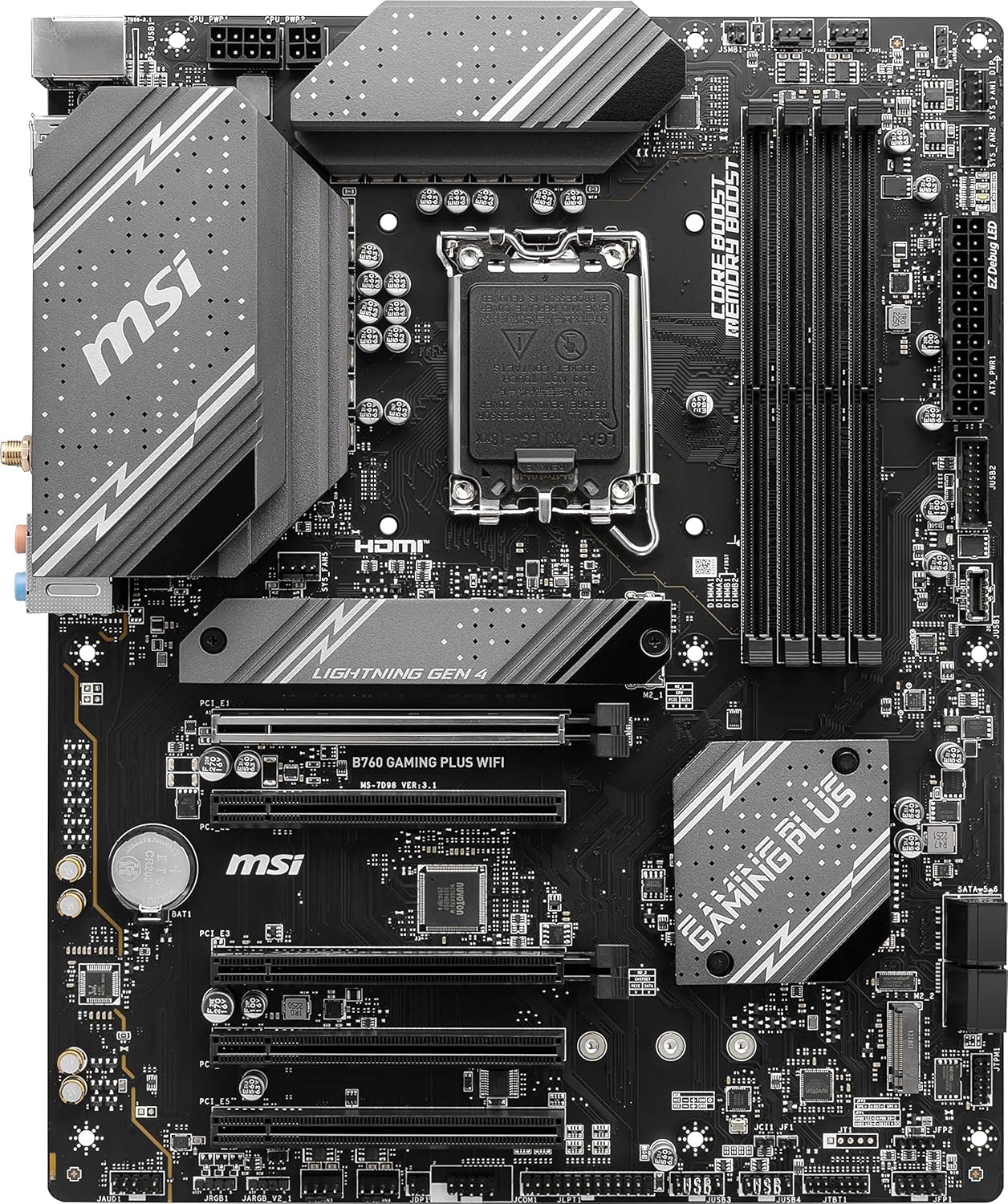 MSI B760M GAMING PLUS WIFI Carte mère Intel B760 LGA 1700 micro ATX