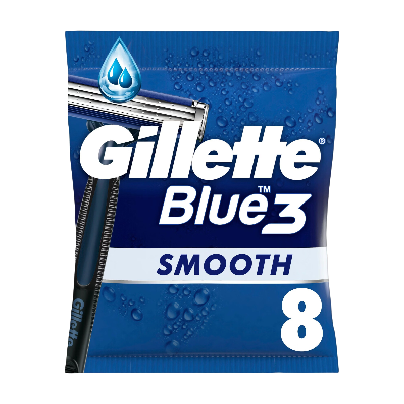 Gillette Blue3 Smooth rasoirs jetables homme 8 unités