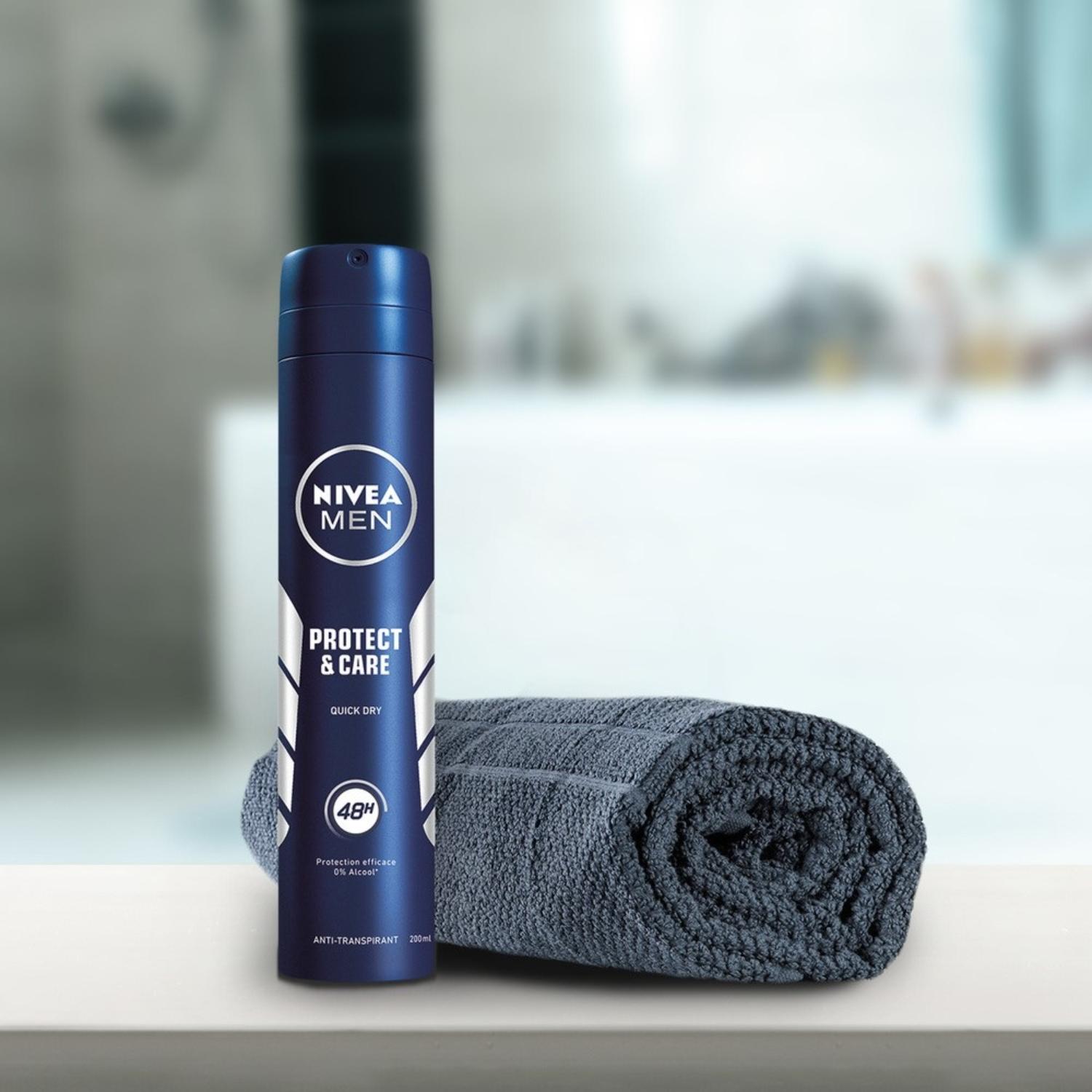 NIVEA MEN Déodorant Aisselles Protect & Care Protection 72h Spray 200 ml