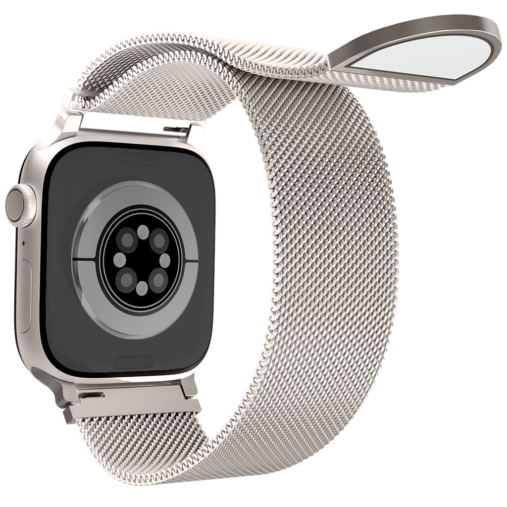 Uni-unzeit Bracelets pour Apple Watch (46 mm/45 mm/44 mm/49 mm)+(S3/2/1 42 mm) Lumière stellaire (cercle)