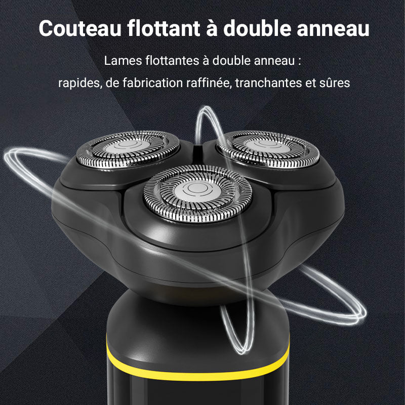 WOOX Rasoir électrique, 1200 mAh, charge par Type-C, avec écran LED, étanche IPX7, MX0192