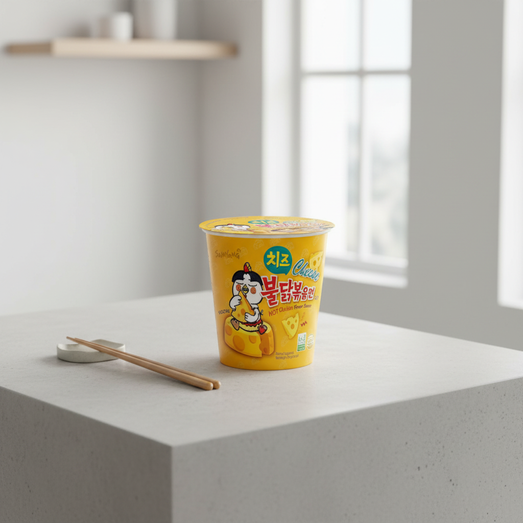 SAMYANG Buldak Ramen poulet épicé fromage - Petit bol 70 g