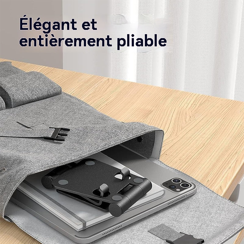 JORDAN&JUDY Lot de 2 supports pour téléphone réglables en aluminium noir