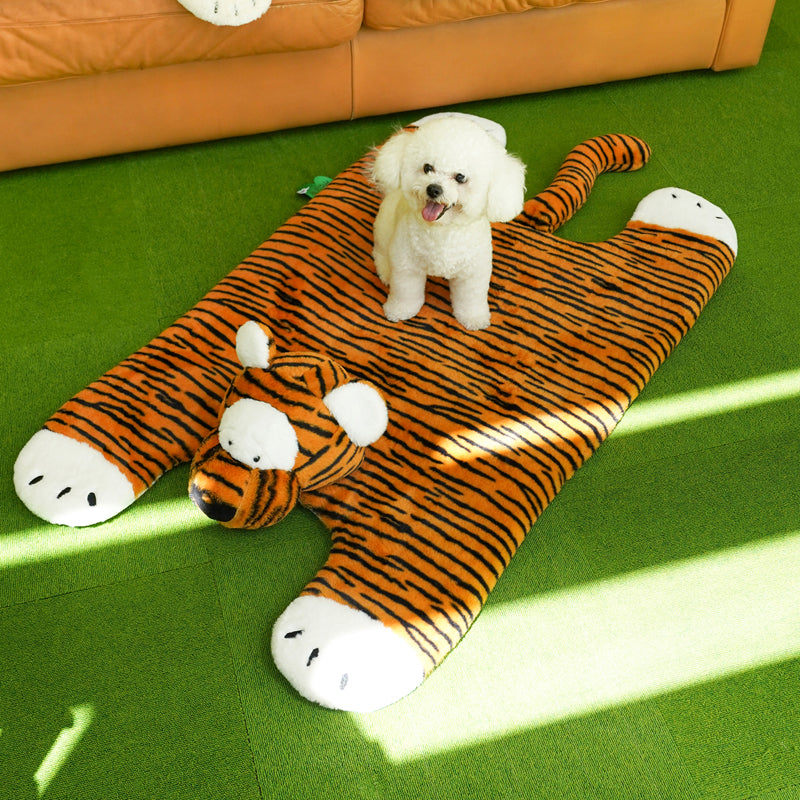 zeze Tiger Downhill Tapis multifonction en forme de tigre - Taille XL