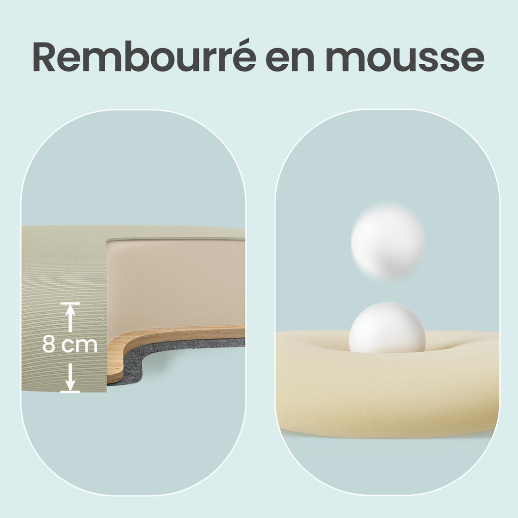 JOYFURNOS Fauteuil ergonomique en tissu noir d’encre – 60×64×（103-110）cm, soutien lombaire rembourré, accoudoirs relevables, mécanisme à bascule – idéal pour le bureau à domicile