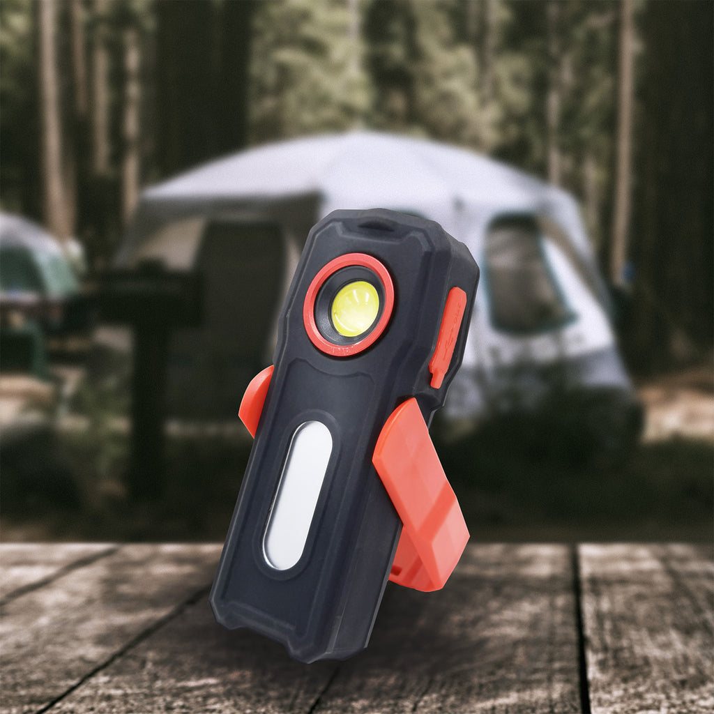 KYF Lampe torche LED multifonction rechargeable USB - Batterie externe smartphone - 300 lm & 140 lm - Fixation magnétique