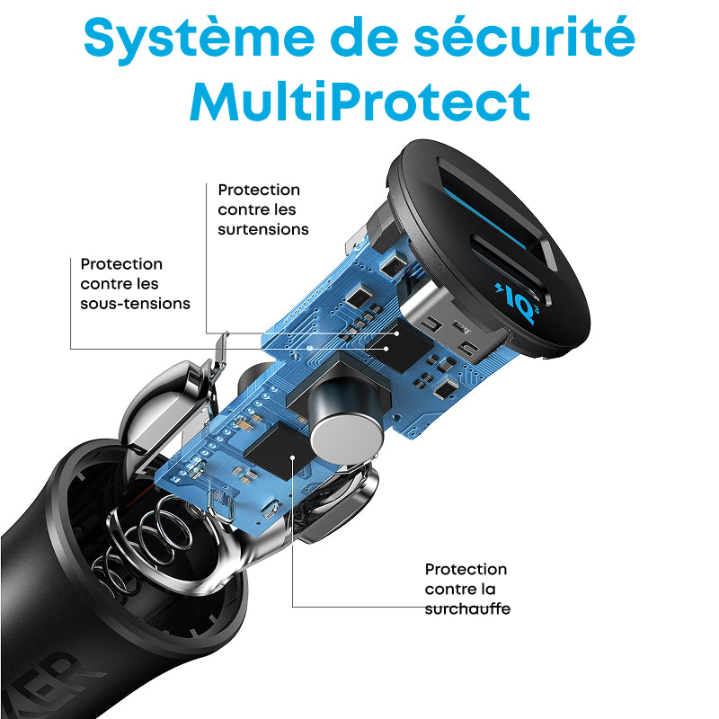 Anker chargeur de voiture (30W, 2 ports)