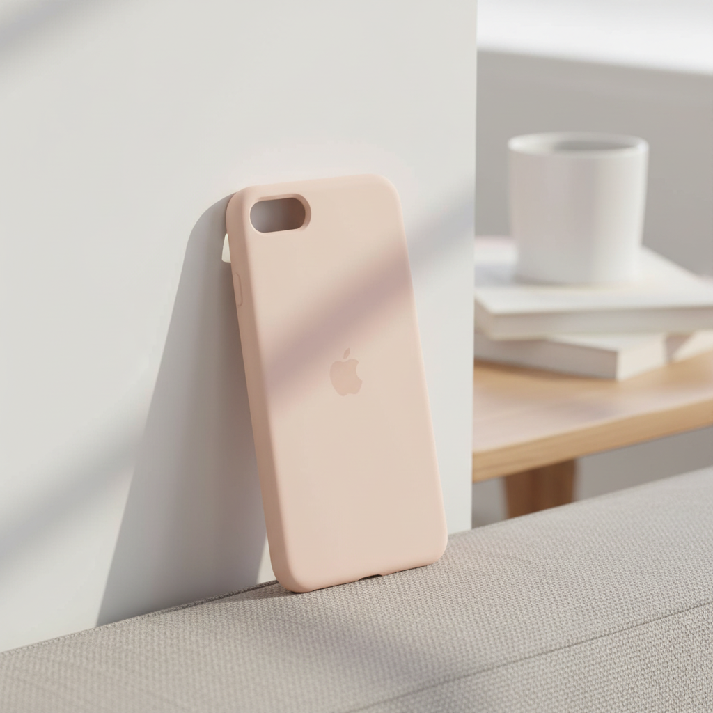 Apple coque en silicone pour iPhone SE - Rose craie