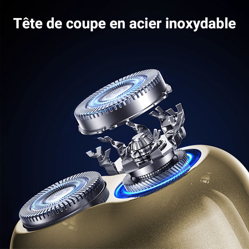 WOOX MX0204 Mini rasoir électrique 5 W, 330 mAh, étanche IPX6, chargement USB-C