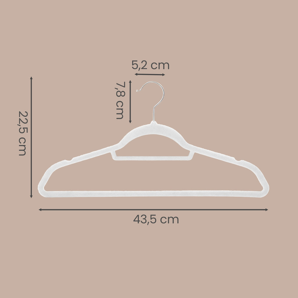 JOYFURNOS Lot de 50 cintres antidérapants, cintres en velours avec crochet antirouille pivotant à 360° et barre à cravates intégrée, profil fin et peu encombrant 42,7x22x0,6 cm