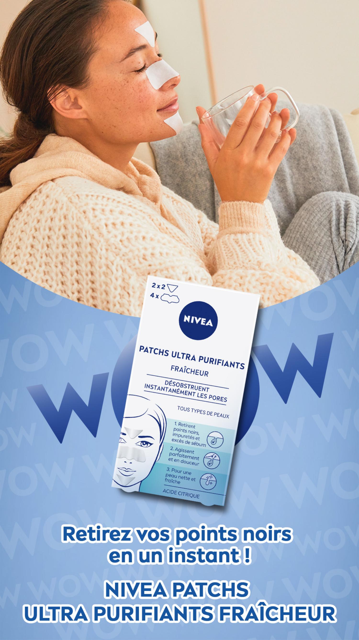NIVEA Patchs visage ultra purifiants, Fraîcheur, 6 patchs