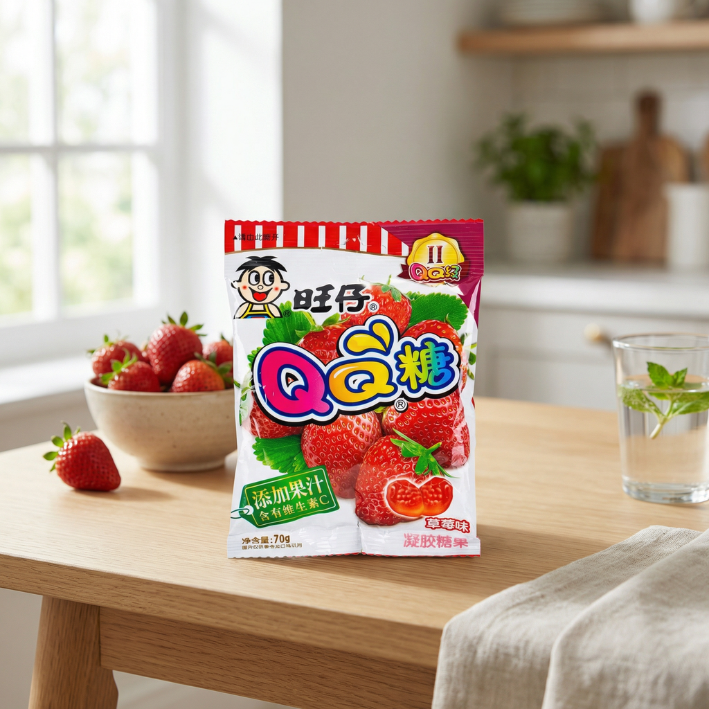 WANT WANT Bonbons gélifiés QQ saveur fraise - 70 g