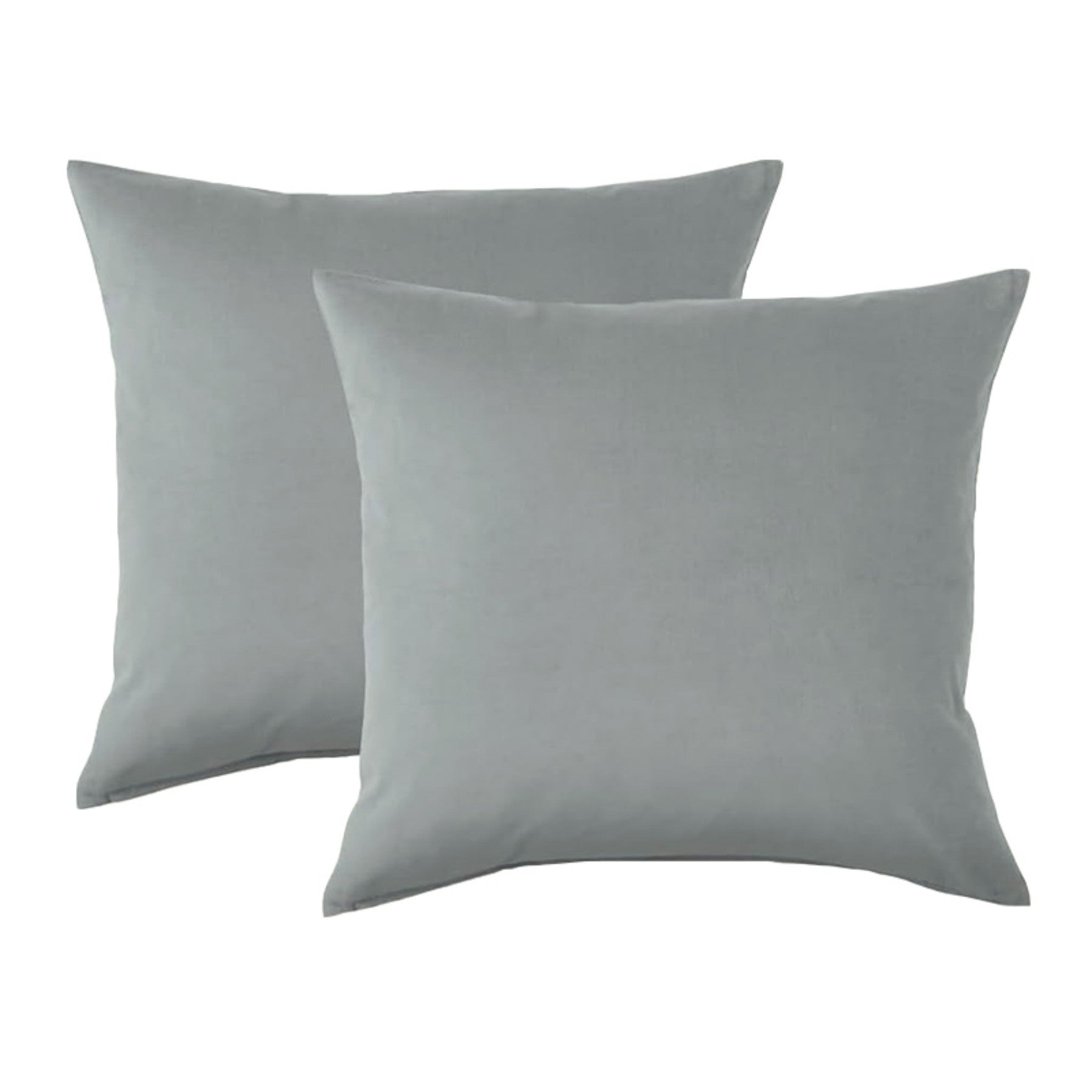LeBonsoir Basics Lot de 2 taies d’oreiller en microfibre douce avec fermeture enveloppe gris clair - 65 x 65 cm