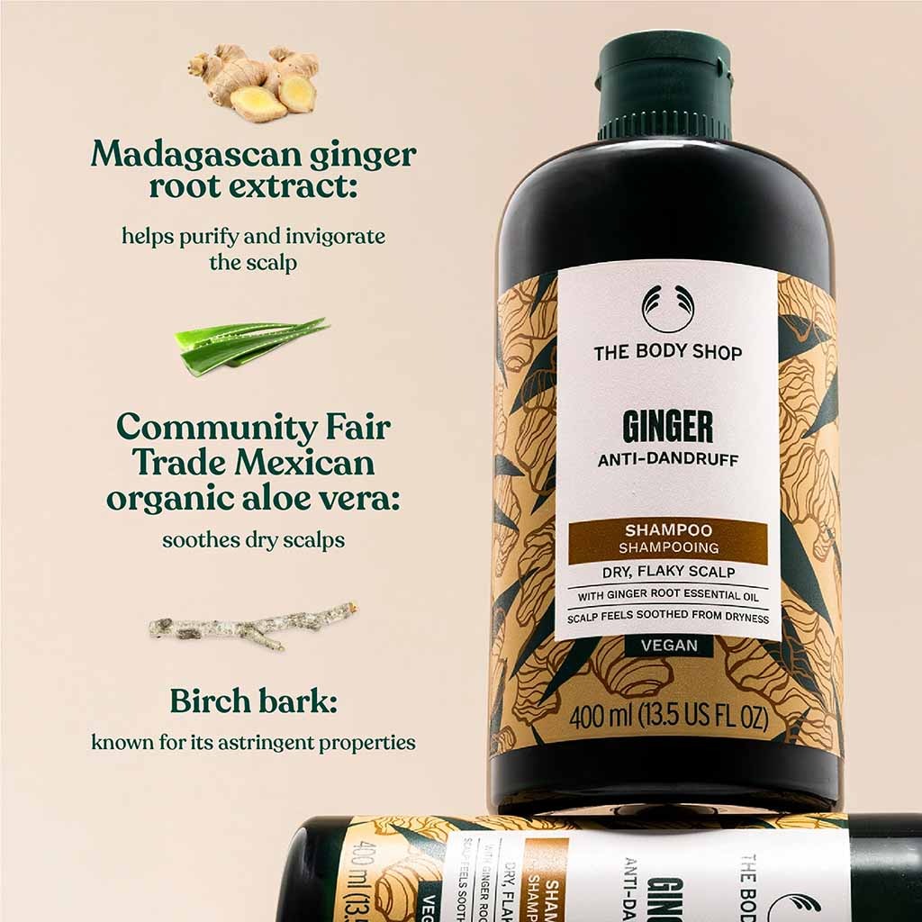 The Body Shop Shampooing au Gingembre 400 ml (Nouvelle Version)