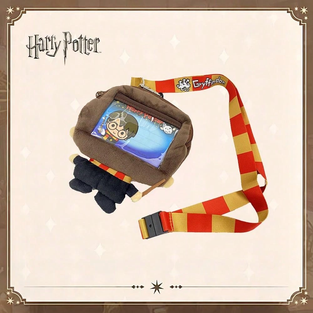 Warner Bros. 1 pièce Tour de cou en peluche Harry Potter sous licence officielle À thème Poudlard Gryffondor Produit dérivé de films et d’animation Accessoire avec figurine en peluche Cadeau