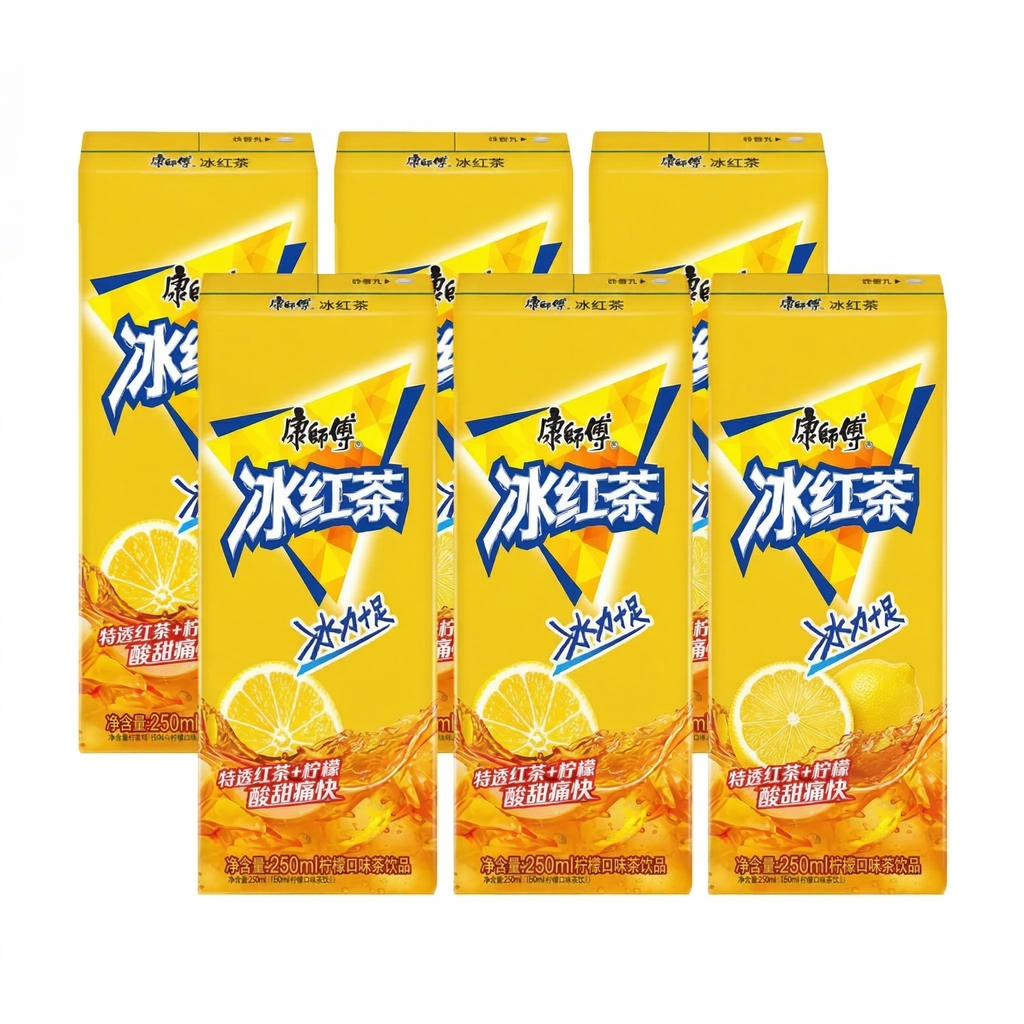 Master Kong Boisson au thé noir saveur citron 250 ml x 6