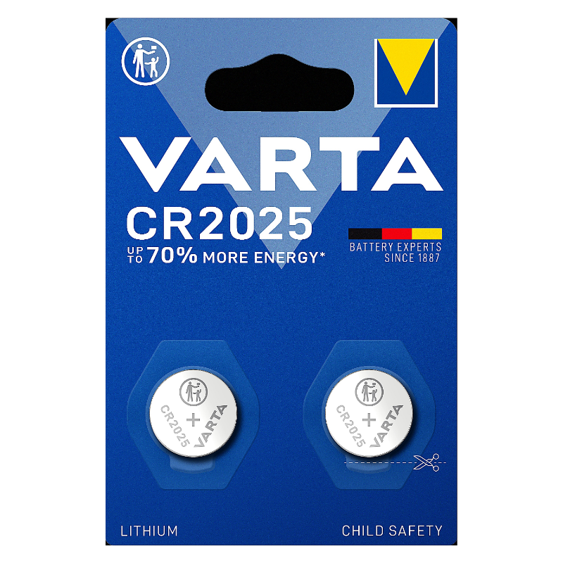 VARTA PILE LITHIUM CR2025 x 2