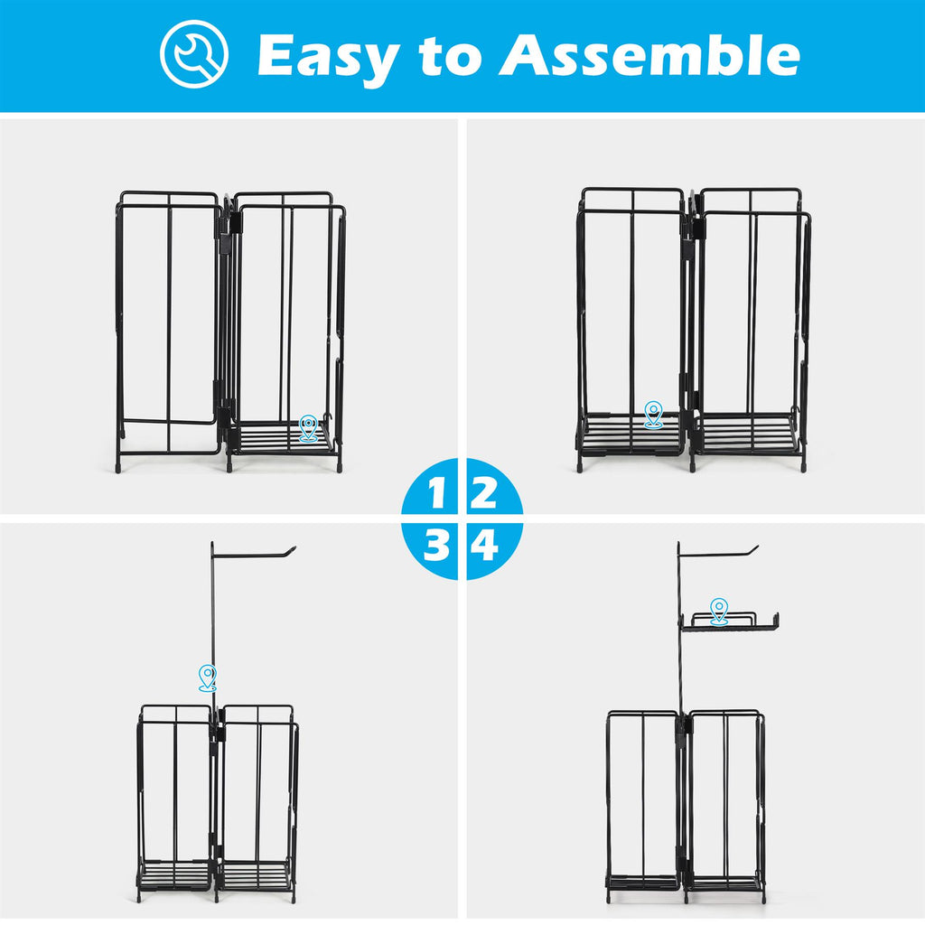 SRD Porte-essuie-tout pliable double face à poser au sol, multi-niveaux, Vente de Nouvel An, Meilleurs cadeaux