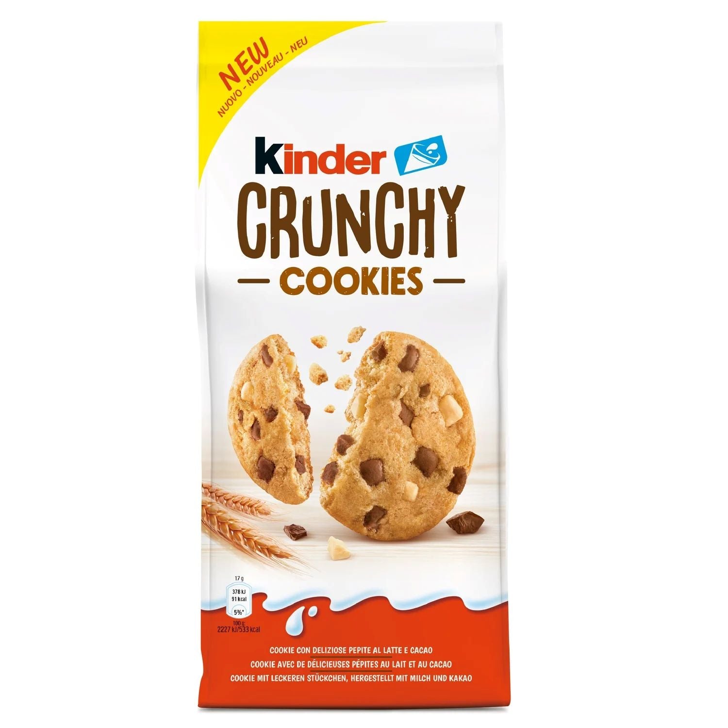 KINDER Cookies aux pépites au lait et au cacao étui 136g