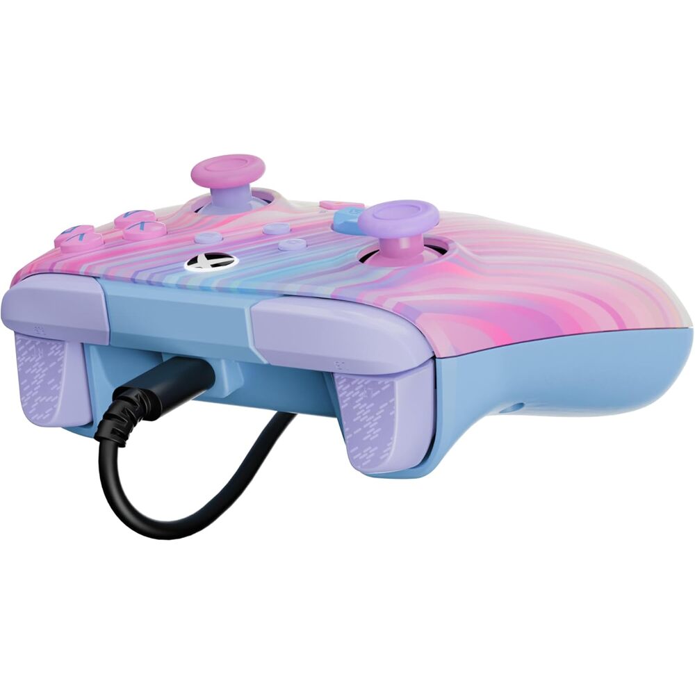 Turtle Beach Rematch Manette filaire Câble USB 2.5m - Boutons Programmables & Commandes audio - Xbox Series X|S, PC (Licence officielle Microsoft) - Motif phosphorescent Cotton Candy