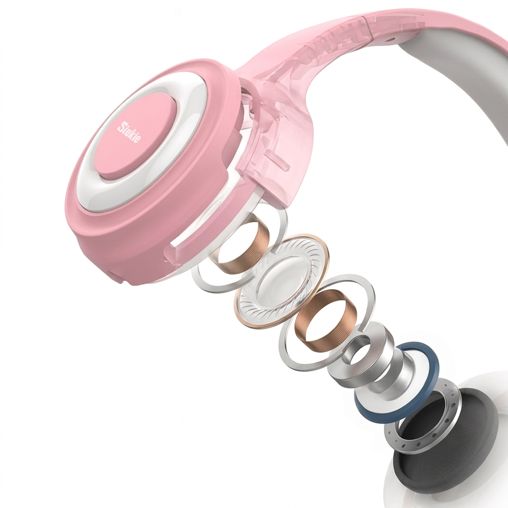 Siukie CH25 Casque Gaming - Micro à Réduction de Bruit, Haut-Parleur 50 mm, Filaire Circum-Auriculaire avec USB & Prise 3,5 mm, Rétroéclairage LED Bleu, Son Surround Stéréo pour PS5