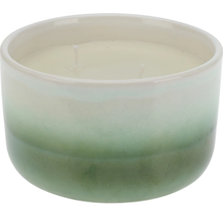 Bougie parfumée, pot en céramique - 12 x 7 cm