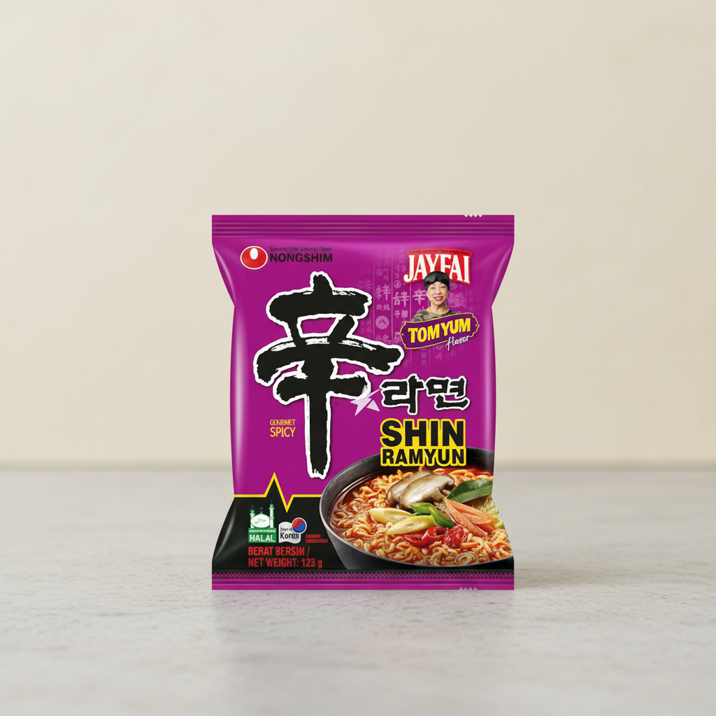 Nongshim Shin Ramyun Nouilles instantanées saveur Tom Yum Jay Fai - 123 g