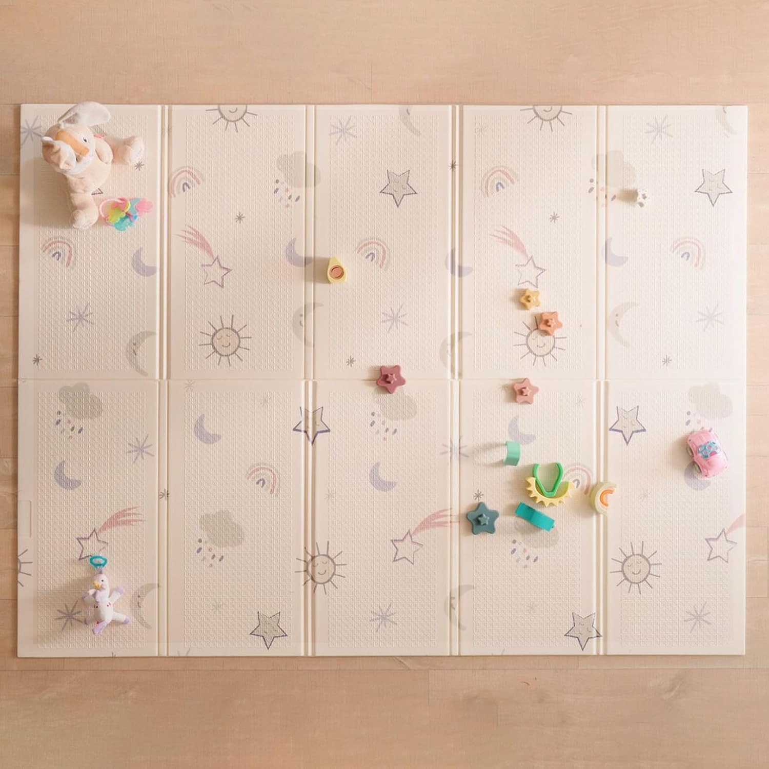 Nuby Tapis d'éveil réversible - Arc-en-ciel