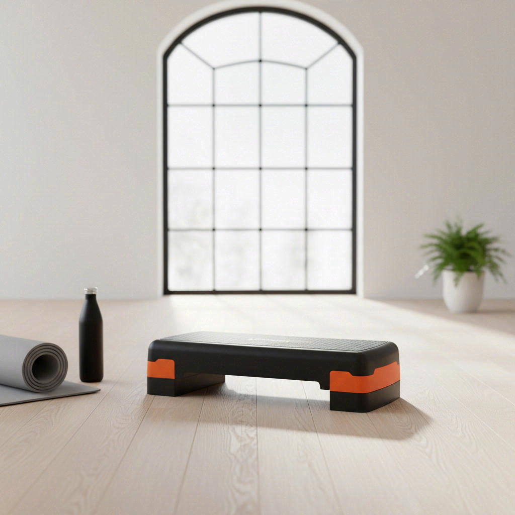 FITPADDY STEPPER01 Step Aerobique Finition Antidérapante 67 x 27 cm Noir et Orange